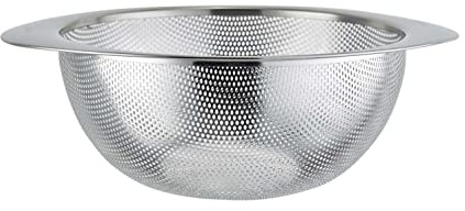 MEISTERKOCH Sieb 22 cm aus Edelstahl in silberfarben, Nudelsieb für Pasta, Abtropfsieb für Obst, Reis und Gemüse, Seiher, rostfrei, spülmaschinenfest