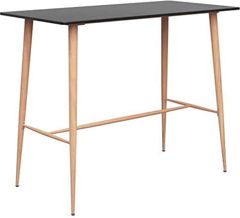 Chusui Bartisch, Küchentisch, Esstisch, Bar Tisch, Minibar Schrank, Bar Möbel, Kuchen Tisch, Kaffeebar Möbel, Schwarz 120x60x105 cm