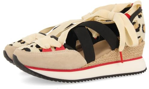 Sneakers Abiertos con CUÑA Y Print DE Leopardo para Mujer Rowlett