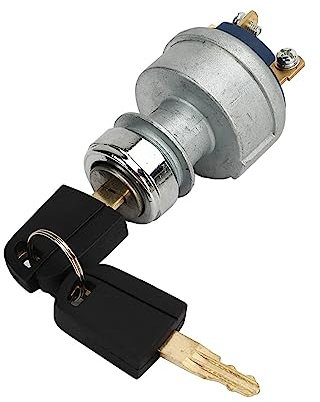 Interruptor de Arranque de Encendido 9G7641, Interruptor de Arranque de Llave de Encendido de 4 Cables de Aleación de Aluminio con 2 Llaves de Repuesto para Excavadora Caterpillar
