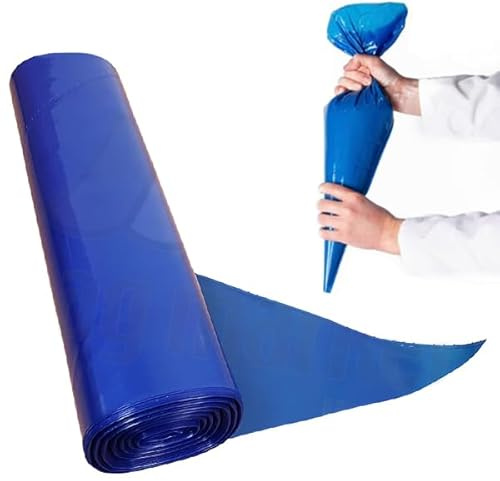 Bag Market | Strong Blue Piping Bags - 21 Large | Suitable for; Mash, Savoy, Cupcakes, Icing, Pastry - 100% Recyclable and Disposable (100 Bags - 1 Roll)