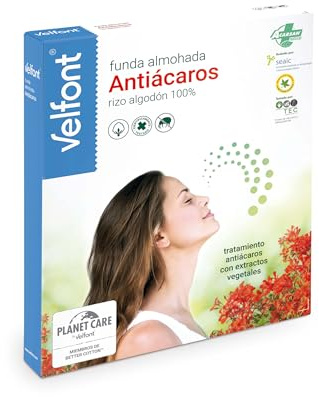 Funda Almohada antiácaros Acarsan Rizo 100% Algodón Velfont (75 cm)