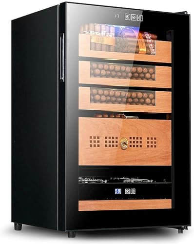 XENITE Elektrischer Kühler, Humidor, intelligenter Zigarrenschrank, elektronisch, konstante Temperatur und Luftfeuchtigkeit, für den Haushalt, kleine Feuchtigkeitskontrolle aus Zedernholz