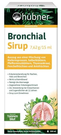 Hübner Tannenblut, Bronchial-Sirup, 500ml (10)