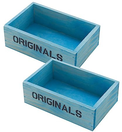 Supvox 2stücke Retro Holz Aufbewahrungsbox Mit Mikrolandschaft Vintage Blumentopf Für Sukkulenten Und Pflanzen Stilvolle Holzbehälter Für Schreibtisch Und Zuhause