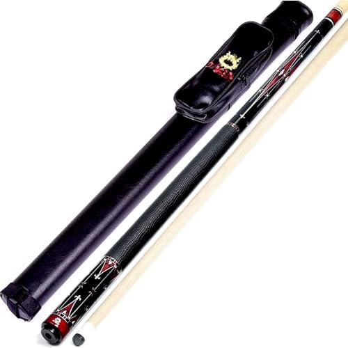 UNbit Pool Cue Billard Queue 58-Zoll-Profi-Billard-Queue-Stick, 1/2 Gelenk, handgefertigte Snooker-Pool-Sticks, Lederspitze, 13 mm Queue-Spitzen, für Family Bars Club WEWYQSJXBXF-4129(Color:C)