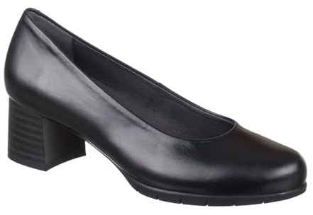 PITILLOS 101 Salon DE Piel con TACÓN Medio Mujer Negro 38
