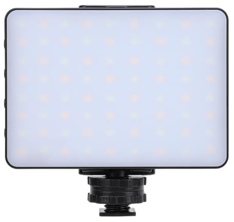 Fockety LED-Videoleuchte, 72 LED-Chips Einstellbare Fotobeleuchtung 3000 Bis 9900 K Wiederaufladbares Outdoor-Schießlicht mit 1/4-Gewinde-Blitzschuhhalterung, Live-Streaming-Licht für