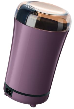 DECHOUS Mini Electric Coffee Bean Grinder for Home Use Features Burr Grinding Technology for Spice Accessories and Coffee Lovers Purple Finish