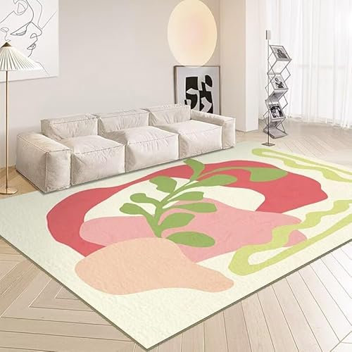 RUGMRZ Flokati Teppich Modernes, Minimalistisches, Modisches, Rutschfestes Sofa, Klassisches Arbeitszimmer Hotel Dekoration Wohnzimmer Mehrfarbig Teppich rutschfest Waschbar Teppich Lang Flokati Tepp