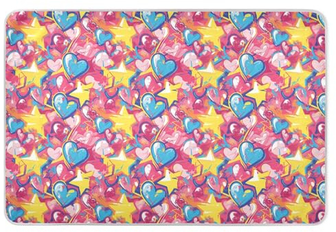 Graffiti Art - Inserto per incontinenza per bambini piccoli, morbido, assorbente, piatto, lavabile in lavatrice, 132,1 x 86,4 cm (L x P)