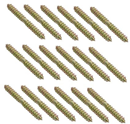 Gatuida 40 Piezas Tornillo De Doble Rosca Tornillos Autorroscantes De Madera Para Conectar Barras Roscadas Extremo Galvanizado