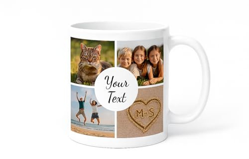 Pet-Jos Personalized Mug with Photo – Custom Printed Photo Mug – Design Your own Mug with Your Picture – Cup with Custom Text – Create Your own Personalized Cup
