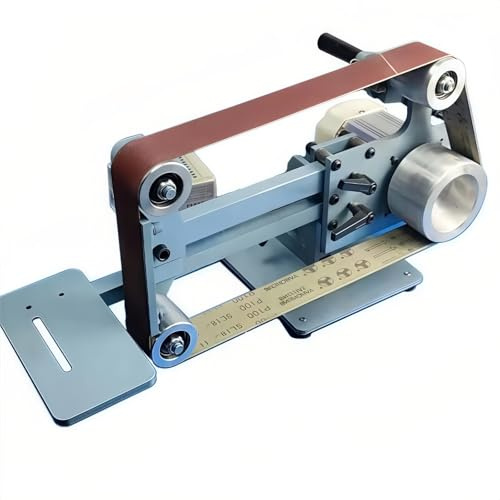 Electric Belt Sander Machine Grinding DIY Polisher Sharpener Forward Reverse Rotation Burnishing Machine for Metal, Plastic, Wood Polishing and Sharpening (1100W(1200 * 50MM))
