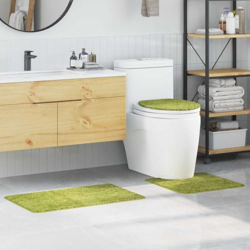 Genérico Estera de baño 3 pcs Verde 50 x 50 cm Polipropileno,Casa y jardín,Accesorios para el baño,Alfombras y esterillas de baño,Verde,1.4 KG,4019869