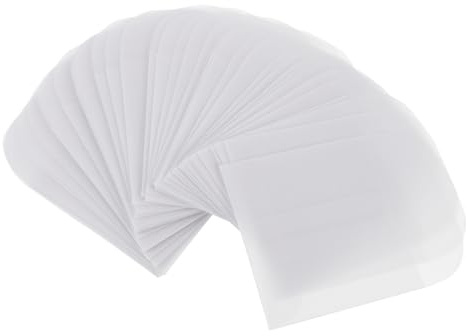 Uonlytech Pochettes à Étiquette Volante Transparentes 6x8 Cm, Lot de 50 Enveloppes pour Bijoux, Petites Cartes et Timbres, Papier Sulfurisé Semi-transparent, pour Rangement et Organisation