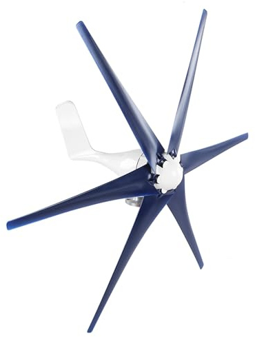 FTVOGUE Generador de Viento, Mini Turbina Eólica de Aleación de 200 W con 6 Aspas, Ideal para Sistemas de Energía Solar y Eólica Fuera de la Red 12 V 24 V 48 (24V)