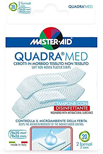 Master Aid Quadra Med Strip, 2 Formati - 1 Prodotto
