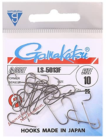 Gamakatsu Angelhaken Ls-5013F (Schwarz, 10er Pack)