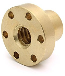 Trapezgewindemutter Flansch EBFM 22x5 links Rotguss
