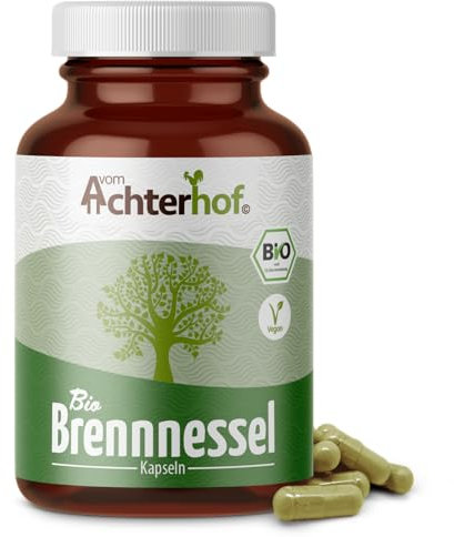 Brennessel-Kapseln BIO | 160 Stück | hochdosiert mit je 500mg Brennesselpulver | 100% reine Brennesselblätter gemahlen