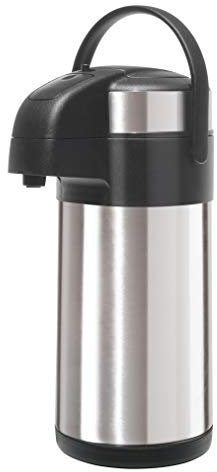 OGGI Airking 102oz Stainless Steel Thermal Coffee Carafe- Vacuum Container w/Lever Action Pump, Insulated Coffee Carafe, Thermos Carafe, Hot Beverage Dispenser, Catering Supplies, 3 Liters