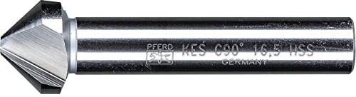 PFERD TOOLS HSS Kegel-/Entgratsenker | 90°, Ø 16,5 mm, Schaft-ø 10 mm, DIN 335 C | 25202113 - zum Versenken von 90°-Schrauben