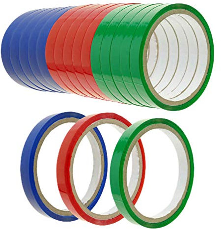 VOSAREA 18Pcs 12Mm Nastro Adesivo Sigillante per Sacchetti Trasparenti per Sigillatrice per Sacchetti in Acciaio Inossidabile per Supermercati