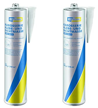 CARTECHNIC 2X Karosserie Klebe- und Dichtmasse Silikon Kleber weiß 310 ml