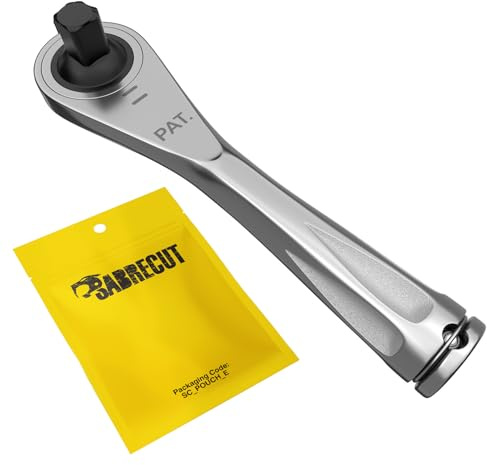 SabreCut 1pc MRSC03 6.3mm 1/4 Square Edelstahl Bits Profi | Langlebig stainless-steel Konstruktion mit a präzise 72-tooth Mechanismus für kompakt, high-torque Zugang