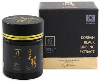 SAMSIDAE - Koreanischer Schwarzer Ginseng Extrakt mit Erhöhten Ginsenosiden, 80 mg/g Saponine, 4-6 Jahre Alte Wurzeln, Premium Qualität, 3-Monats-Vorrat, 100g
