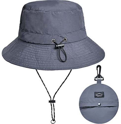 Malaxlx Fischerhut Sonnenhut für Damen Herren Wasserdicht Bucket Hat Anglerhut Regenhut Sommerhut UV Schutz Strandhut Verstellbare Safari Boonie Hut