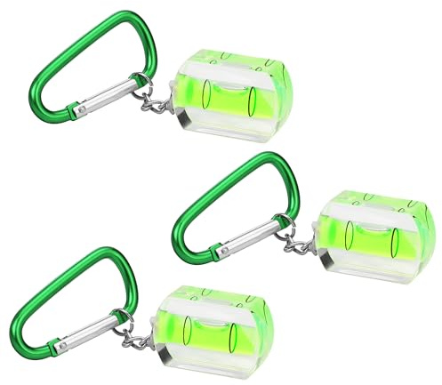 WORKPRO Small Bubble Level with Keychain 3-Pack Mini Pocket Tool Spirit Level Measuring Picture Hanging layout Tools