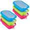 Relaxdays Eisformen 6er Set, Silikon, Formen für EIS am Stiel, BPA-frei, Stieleisformen, Wassereisformen, grün/blau/pink