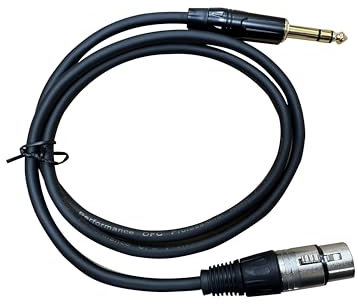 XLR Female to 1/4 Inch (6.35mm) TRS Jack Lead Balanced Signal Interconnect Cable,XLR to Quarter inch Patch Cable for Speaker (3.3, feet)