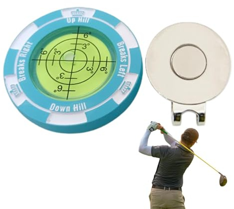 Chip-Golf-Marker – 1/3 Stück optimierter Golf-Scoring-Golfball-Leser, Multifunktions-Golf-Level-Marker | Golf Slope Reader mit Golfball-Marker-Clip, grüner Reader Golf Slope für Männer und Frauen