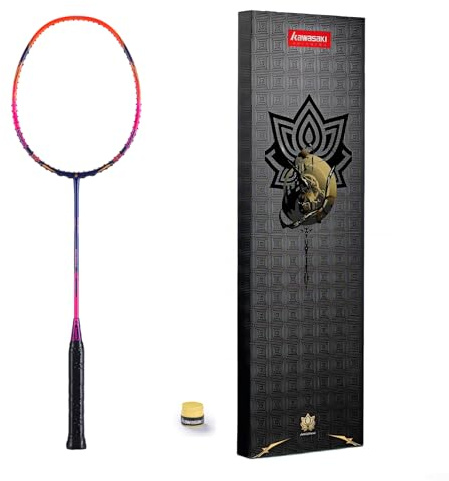 Professioneller Badminton Schläger Kawasaki Federball 35lbs High Tension 5U Ultra-Light 40T High Modulus Graphite Attack Typ Leichter Badmintonschläger NEZHA 35
