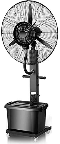 JDSHFEN Ventilador de pulverización Industrial, refrigeración y humidificación por Niebla de Agua para Suelo, Ventilador eléctrico con Cabezal agitador, Soporte Ajustable de 1,6-2m