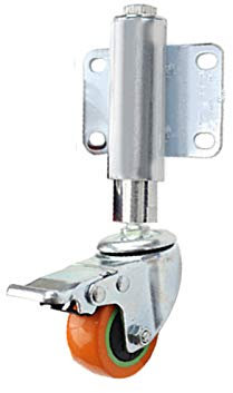 Lenkrollen Lenkrollen, Sploaded Gate Swiveler Zaun Hardware Heavy Duty Polyurethane Gate Wheel, 2 50mm Verschleiß-Silent Wheel, Höhenverstellbar 30/60mmng Tragkraft/Bremse/60mm(Brake,40Mm/1.14In)