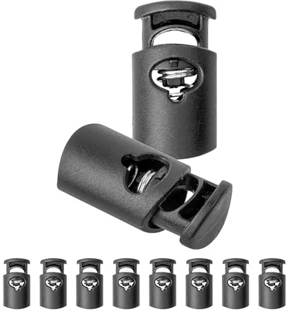Your Day Mate Kordel Stopper, 1-Loch, für Kordeln, Band Klemme Jacke, Bekleidung, Rucksack, Gummikordel Stopper, Schnellverschluss Schnürsenkel, Schnur Rutsche, Tanka Kordelstopper