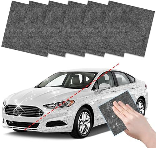 GmwyCzV 6 Pièces Nano Sparkle Cloth, Nano Magic Chiffon Efface Rayure Voiture Réparer, Réutilisable Nano Cloths Anti Rayures Voiture, Compatible avec Toutes Les Couleurs, Polish Entretien