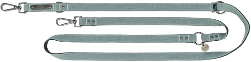 TRIXIE Hundeleine CityStyle V-Leine L–XL, aus Canvas – 2 m/20 mm, Salbei | Robuste, wetterfeste Leine – für große Hunde, 3-fach anpassbar und alltagstauglich, angenehme Handhabung