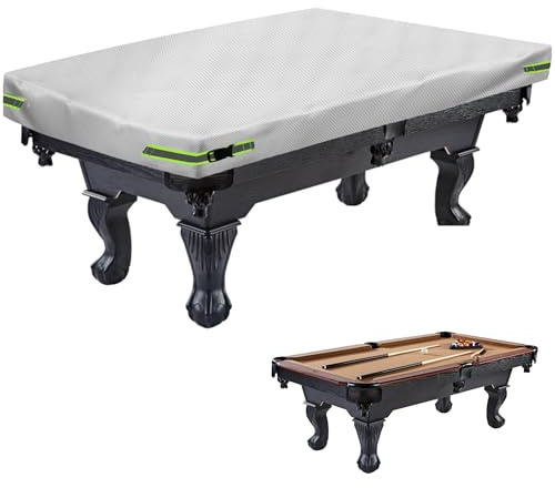 Pool Table Cover, 600D Waterproof Covers for Billiard Pool Table, Heavy Duty Scratched-Free UV Protection Snooker Furniture Table