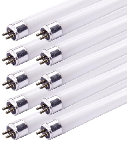 NCC-Licht 10x Leuchtstoffröhre T5 HE 288mm 8W/840 G5 neutralweiß 4000K | Kompakte Leuchtstofflampe Ø16mm x 288mm für Notbeleuchtung