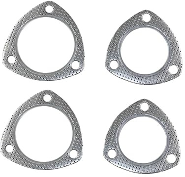 Terminale Di Scarico Guarnizione Flangia Tubo Di Scarico Triangolare Guarnizione Tubo Di Discesa 2'' 2.5'' 3'' 4 Pezzi Acciaio Inossidabile Universale(TGS76)