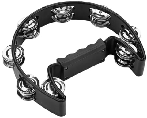 CHICAMPERA Handheld Tamburin für Ergonomisches Percussion Instrument mit Schellen für Partys Konzerte und Ktv für Musikalische