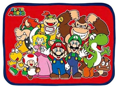 American Placemat for Children Super Mario – Foldable Underplate 30 x 40 cm – Washable and Durable, Perfect for Breakfast, Snack and School