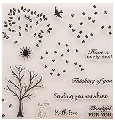 caralin Stamp Silicone Seal Sheet Decor for Scrapbook Craft Card Album