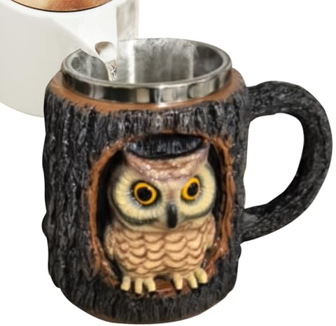 Tazza in ceramica per animali – Tazza con foro per albero, bicchieri da caffè, tè, mattina, contenitore per bevande da collezione personale | Momenti di relax fatti in casa fine settimana tempo libero