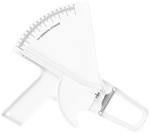 NOLITOY Calibrador Medidor de Grasa Corporal Color Claro para Hombre y Mujer, Pinza para Medición de Pliegues Cutáneos, Instrumento Preciso para Seguimiento Fitness y Pérdida de Grasa